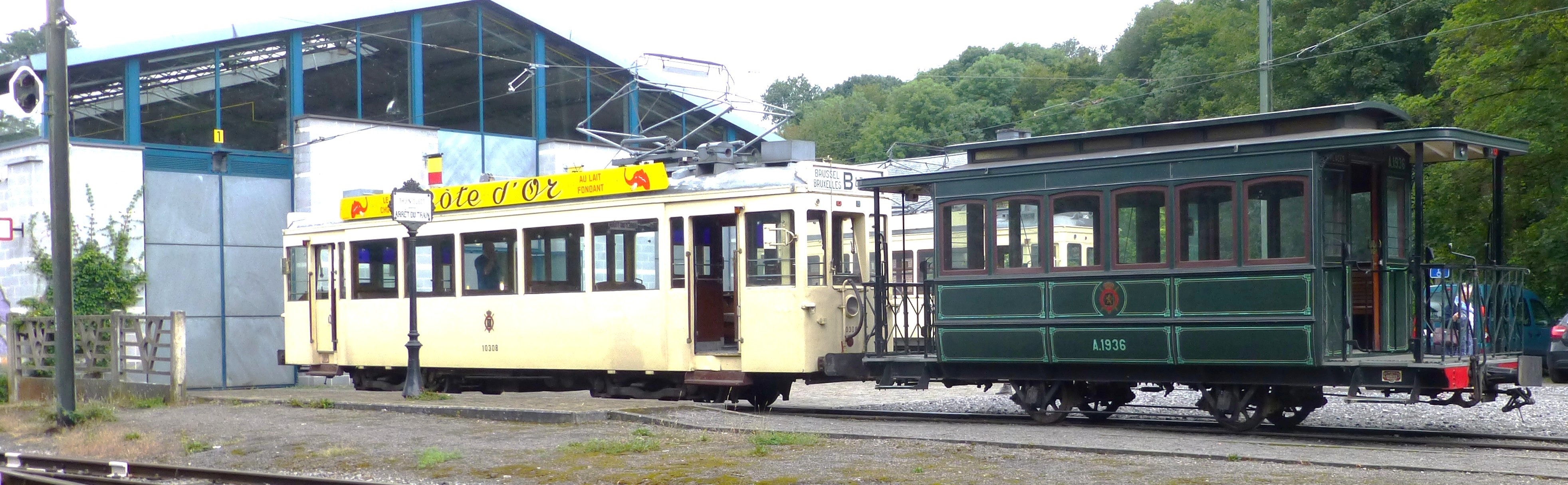 Das Straßenbahnmuseum in Thuin (B)